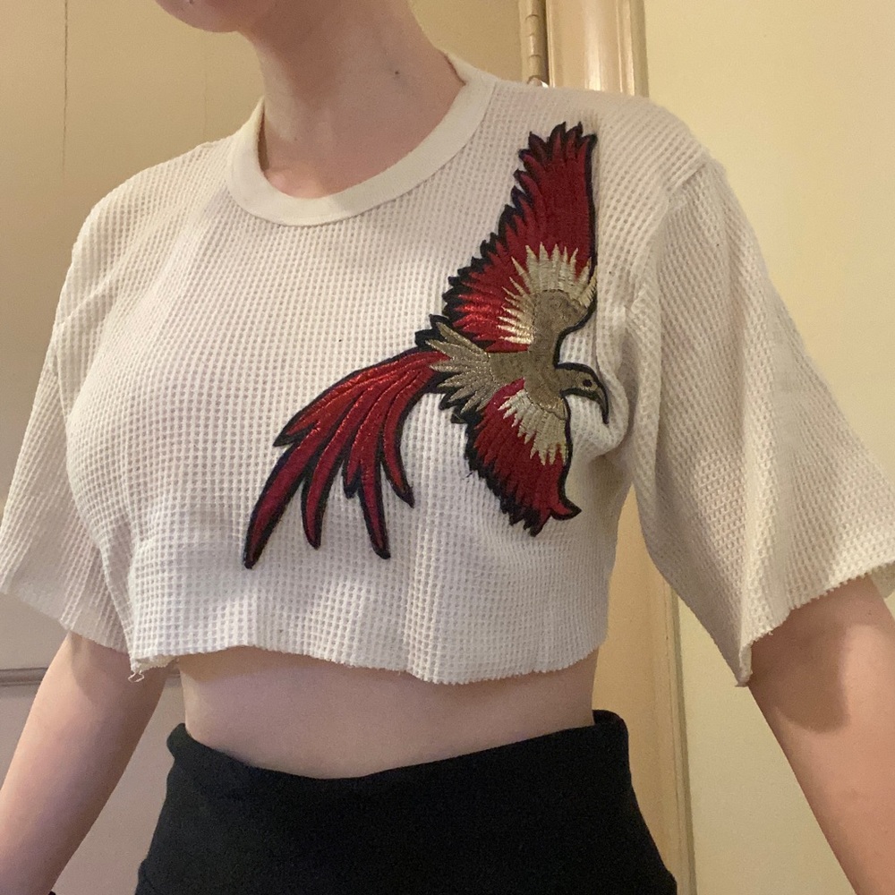 Furst of a Kind Embroidered Phoenix Crop Tee